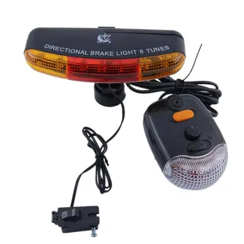 Dviračių Posūkio Indikatoriaus Lemputė, Stabdžių Signalo 5 LED Galiniai Šviesos Ragų 2.3 M Įspėjamieji Žibintai Saugos