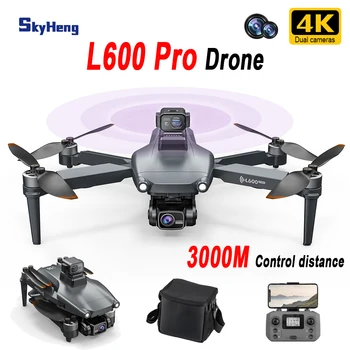 L600 PRO GPS Drone 4K HD Profesinės Dual Camera FPV Lėktuvo Stabilizavimo Brushless Variklio, Sulankstomas L600 RCQuadcopter Sraigtasparnis