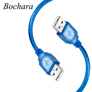 Bochara USB 2.0 Tipas A-Tipas A, Male Duomenų Kabelis HDD PC Dual Ekranuotas(Folija+Pintas) 50cm 30cm