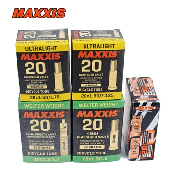 1pc MAXXIS Ultralight 20 Dviračių Vidinis Vamzdis 16*1.9/2.125 20*1.3/1.5/1.75/1.9/2.125 AV FV Presta MTB Kelių Dviratį Vamzdis Kamera Padangų